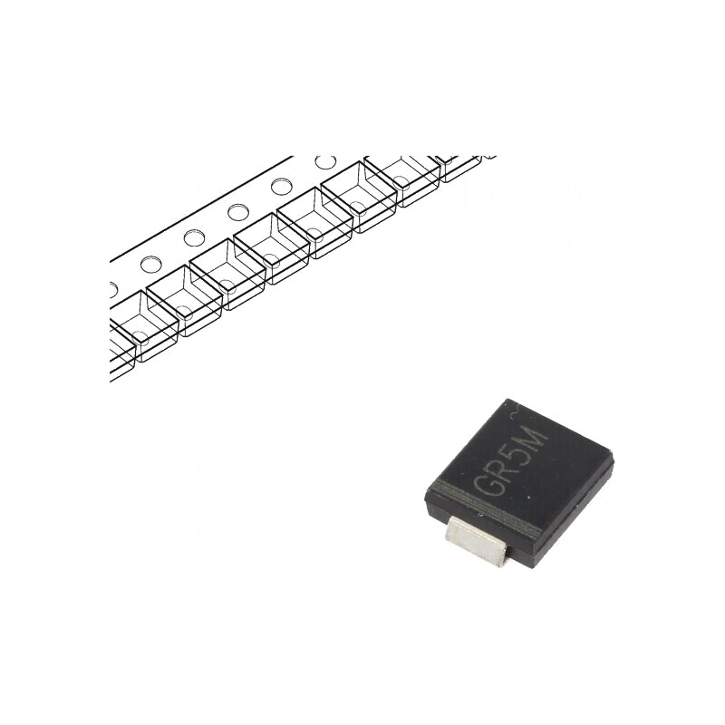 Diodă redresoare SMD 1kV 5A 500ns SMC Ufmax 1,3V Ifsm 120A | Electronic-mag.ro | Componente Electronice