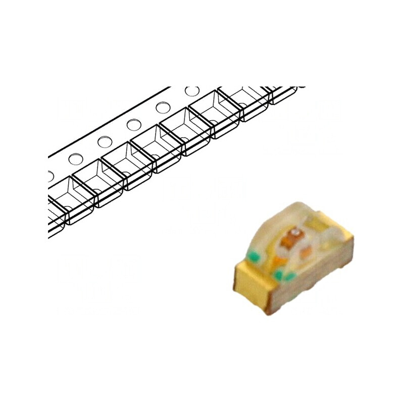 LED SMD 0602 Verde 4,5÷15mcd 1,6x0,6x1mm 155° 20mA 572nm | Electronic-mag.ro | Componente Electronice