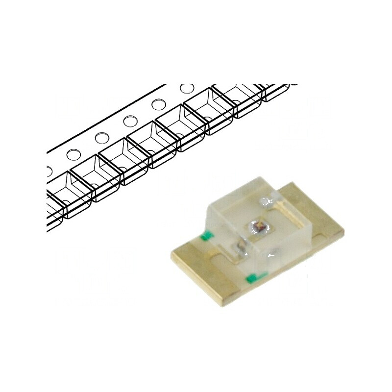 LED SMD 1206 roșie 40-80mcd 3,2x1,6x1,05mm 120° 1,95-2,5V | Electronic-mag.ro | Componente Electronice