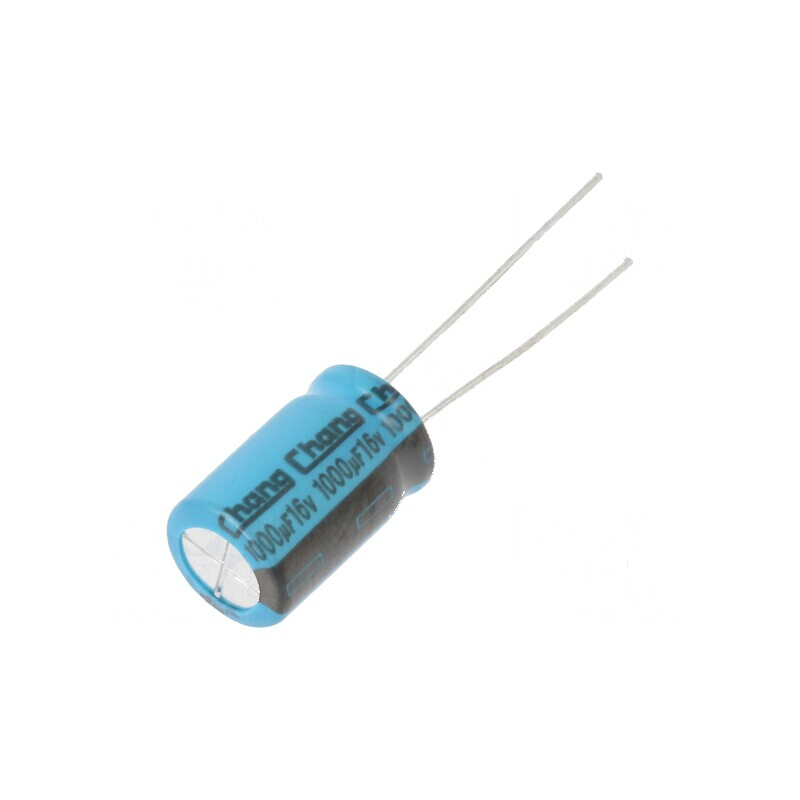 Condensator electrolitic THT 1mF 16VDC Ø10x16mm 5mm Raster | Electronic-mag.ro | Componente Electronice