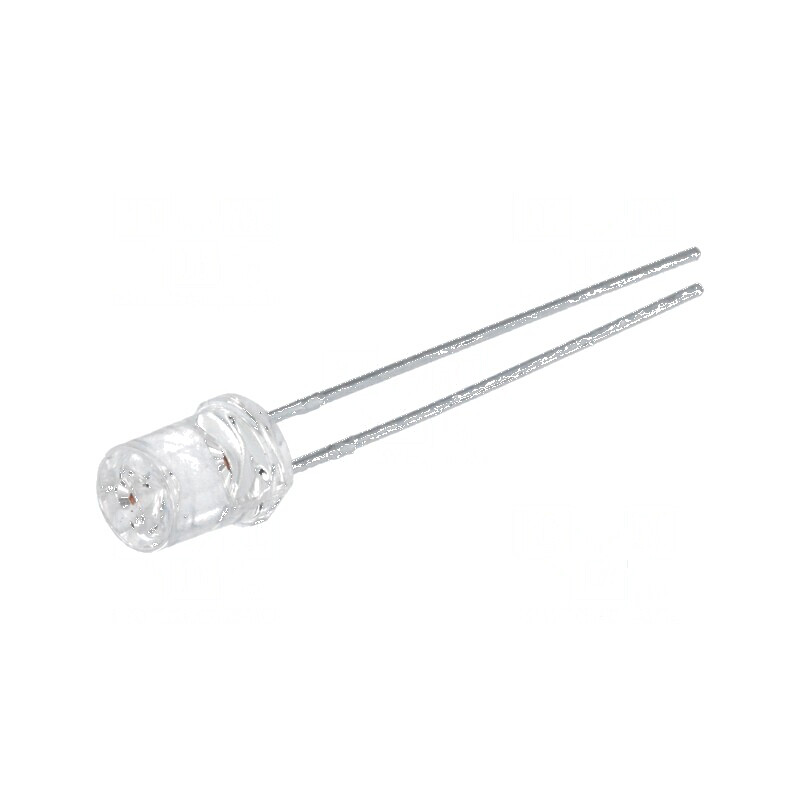 LED 5mm roșie 120-210mcd 100° concav | Electronic-mag.ro | Componente Electronice