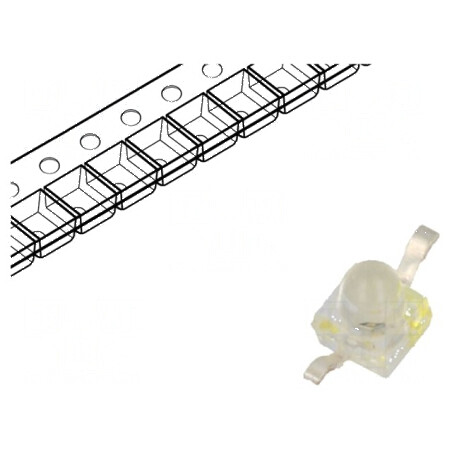 LED SMD Gull Wing Galben 1000-2000mcd 2,4x2,15x2,75mm 25° | Electronic-mag.ro | Componente Electronice