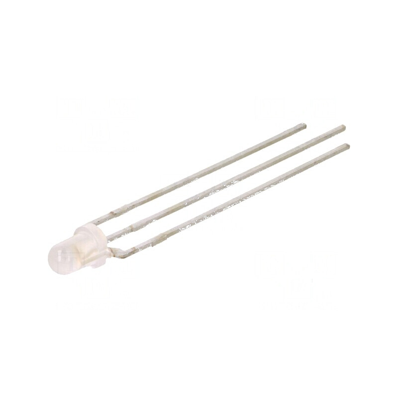 LED 3mm roșie/verde 45° convex nr. term 3 | Electronic-mag.ro | Componente Electronice