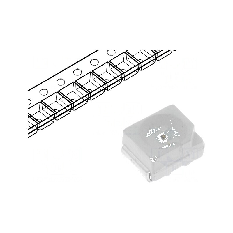 LED SMD 3528 galben PLCC2 220mcd 3,5x2,8x1,9mm 120° 20mA | Electronic-mag.ro | Componente Electronice