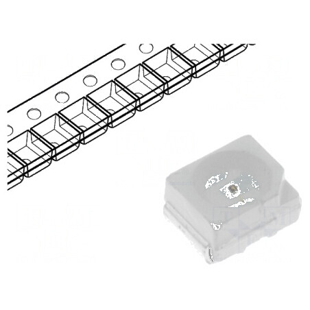 LED SMD 3528 galben PLCC2 220mcd 3,5x2,8x1,9mm 120° 20mA | Electronic-mag.ro | Componente Electronice