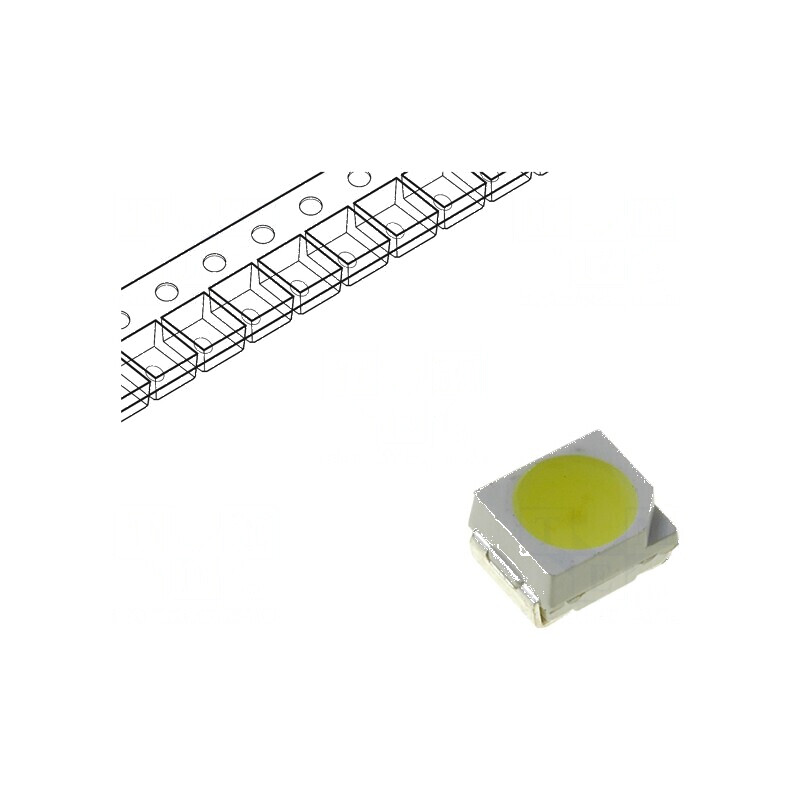 Banda LED SMD 3528 alb rece 1700-2500mcd 120° 20mA | Electronic-mag.ro | Componente Electronice