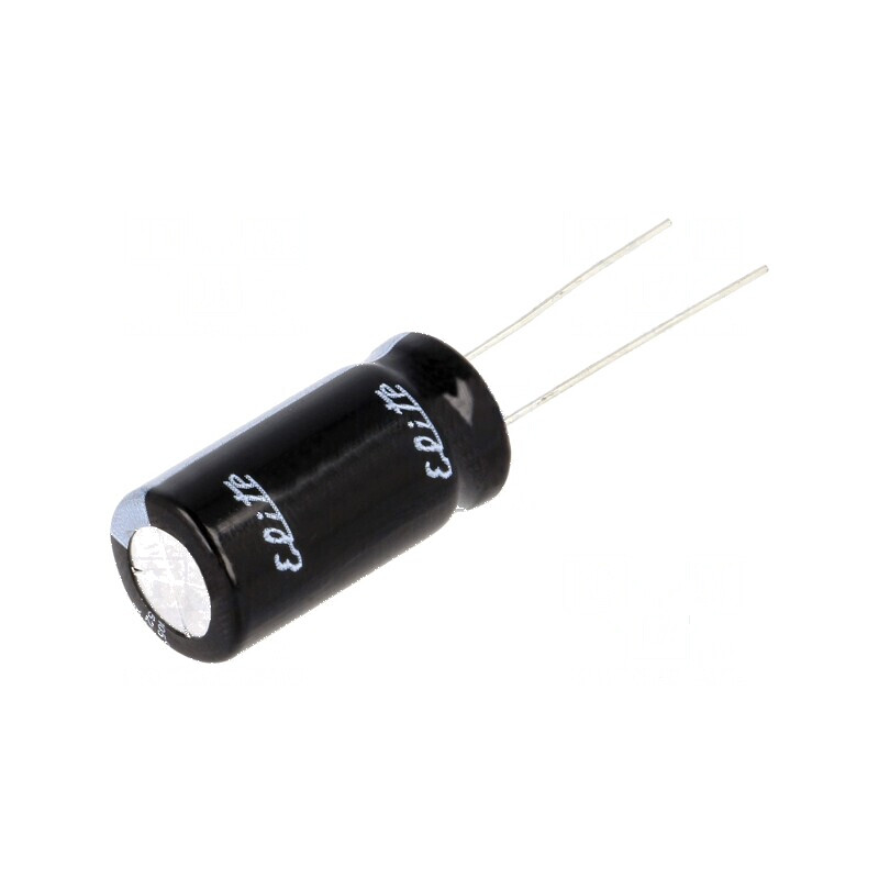 Condensator electrolitic THT 10uF 200VDC Ø10x16mm 5mm | Electronic-mag.ro | Componente Electronice