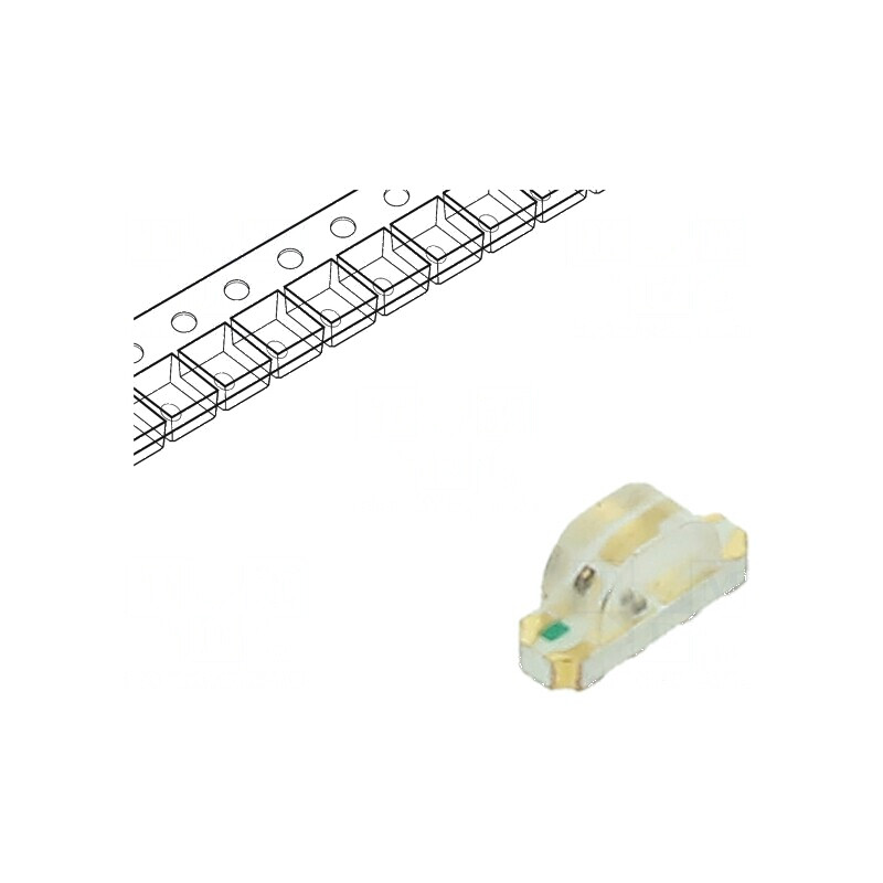 LED SMD 1204 ambră/galben-verde 3,2x1x1,48mm 140° 20mA | Electronic-mag.ro | Componente Electronice