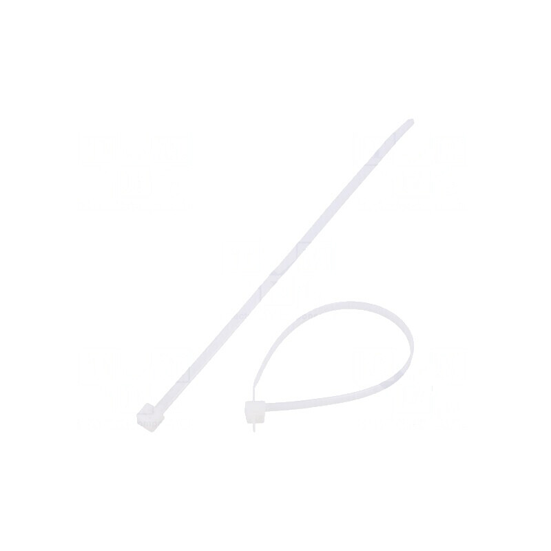 Colier de strângere poliamidă 180mm x 4mm 180N naturală | Electronic-mag.ro | Componente Electronice