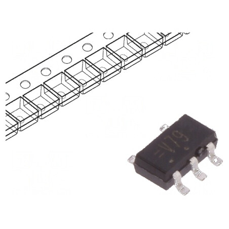 Flip-Flop Digital D CMOS TTL Mini Logic SMD SC74A | Electronic-mag.ro | Componente Electronice