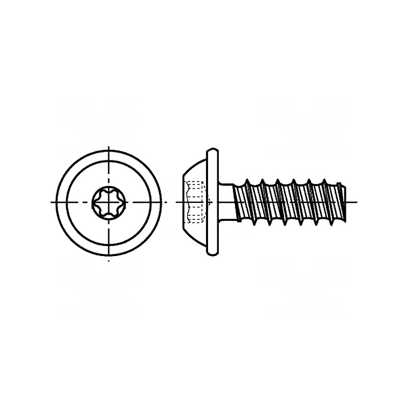 Şurub pentru plastic cu flanşă 3x7 Torx® TX10 din oţel | Electronic-mag.ro | Componente Electronice