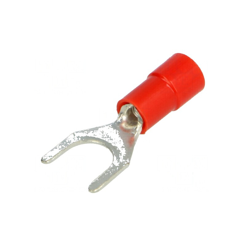 Vârf furcă M6 6,2mm 0,25-1,5mm2 cablu izolat | Electronic-mag.ro | Componente Electronice