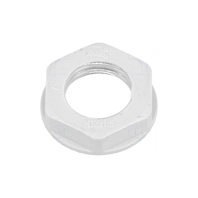 Piuliță M12 poliamidă 17mm gri Pas 1.5 | Electronic-mag.ro | Componente Electronice