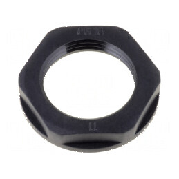 Piuliță PG9 poliamidă 22mm neagră pentru temperaturi -40÷100°C, filet PG | Electronic-mag.ro | Componente Electronice