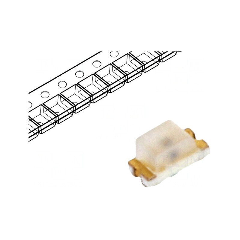 LED SMD 0603 roșie 28,5-90mcd 1,6x0,8x0,8mm 170° 20mA 60mW | Electronic-mag.ro | Componente Electronice