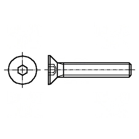 Şurub M4x35 îngropat imbus HEX 2,5mm DIN 7991 | Electronic-mag.ro | Componente Electronice