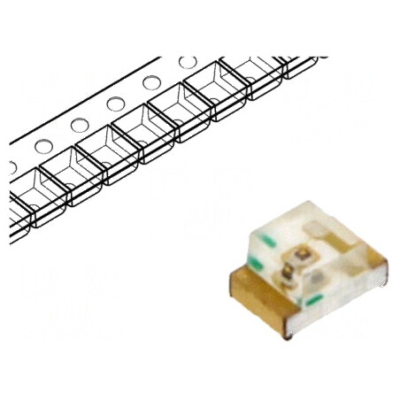 LED SMD 0805 verde 20mA 570nm 120° 20-50mcd 2x1,25x1,1mm | Electronic-mag.ro | Componente Electronice