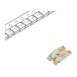 LED SMD 0805 Portocalie 120-250mcd 20mA 140° | Electronic-mag.ro | Componente Electronice