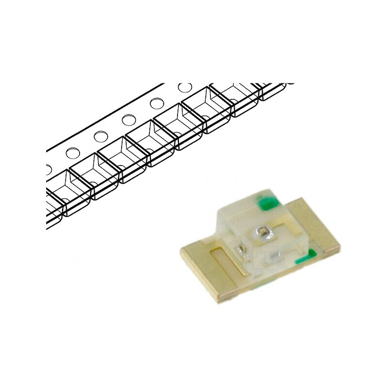 LED SMD 1206 galben 80-150mcd 3,2x1,6x1,05mm 120° 2-2,5V | Electronic-mag.ro | Componente Electronice