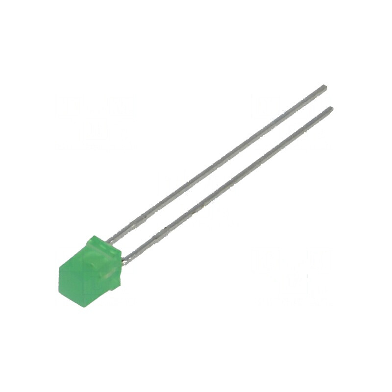 LED pătrată verde 3x3mm 1-5mcd 110° plat 20mA | Electronic-mag.ro | Componente Electronice