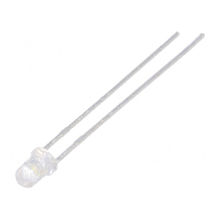 LED 3mm alb rece 1600-2500mcd 40° convex | Electronic-mag.ro | Componente Electronice