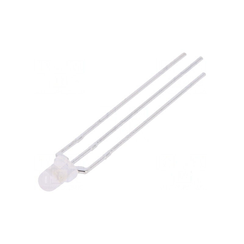 LED 3mm galben/verde 60° convex 3 termeni | Electronic-mag.ro | Componente Electronice