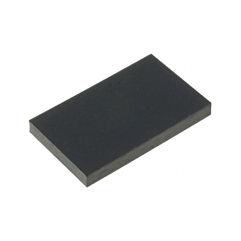 Picioruş autoadeziv negru din gumă, 3mm H, 15mm W, 25mm L | Electronic-mag.ro | Componente Electronice
