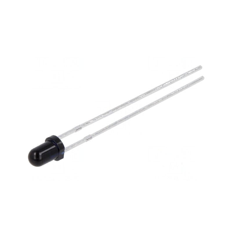 Fototranzistor 3mm 950nm 60V 30° Lentilă neagră 100mW | Electronic-mag.ro | Componente Electronice