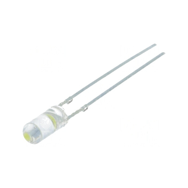 LED 3mm alb rece 1120-1560mcd 110° plat | Electronic-mag.ro | Componente Electronice
