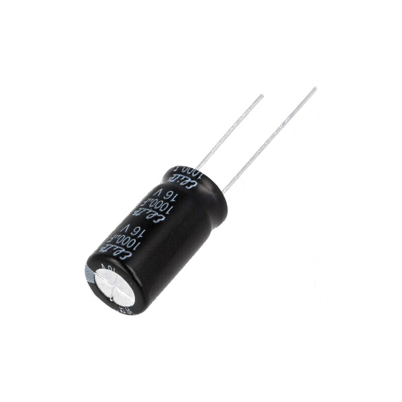 Condensator electrolitic THT 1000uF 16V 10x20mm ±20% | Electronic-mag.ro | Componente Electronice