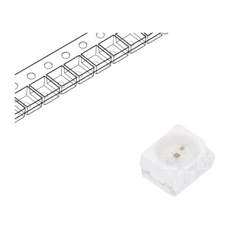 LED SMD 3528 PLCC2 Roșie 20mA 120° 3,5x2,8x1,9mm | Electronic-mag.ro | Componente Electronice