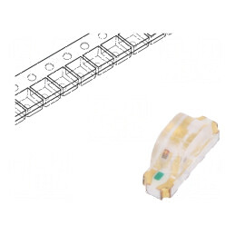 LED SMD 1204 verde/albastru/portocaliu 3,2x1x1,48mm 140° | Electronic-mag.ro | Componente Electronice