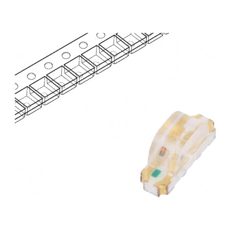 LED SMD 1204 verde/albastru/portocaliu 3,2x1x1,48mm 140° | Electronic-mag.ro | Componente Electronice