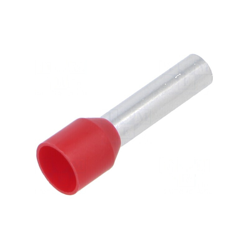 Vârf tub de capăt izolată cupru 10mm² 18mm cositorit crimpat | Electronic-mag.ro | Componente Electronice
