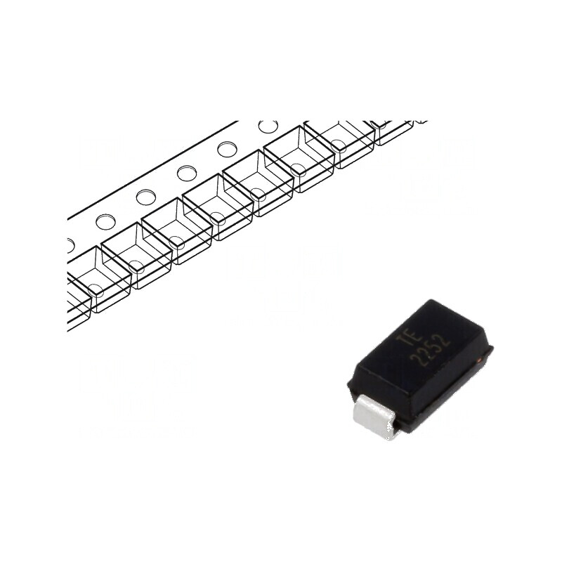 Diodă TVS bidirecțională 0,4kW 6,4÷7V 43,5A SMA rolă bandă | Electronic-mag.ro | Componente Electronice