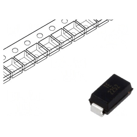 Diodă TVS bidirecțională 0,4kW 6,4÷7V 43,5A SMA rolă bandă | Electronic-mag.ro | Componente Electronice