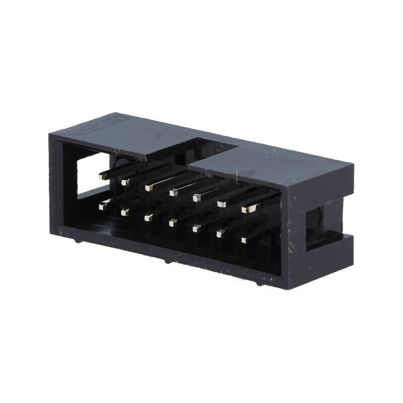 Conector IDC soclu tată 14 PIN THT aurit 2,54mm | Electronic-mag.ro | Componente Electronice