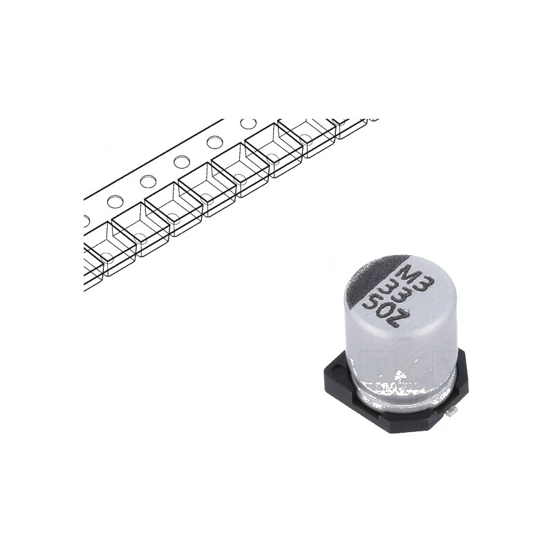 Condensator electrolitic SMD 33uF 50V 6,3x7,7mm low ESR | Electronic-mag.ro | Componente Electronice Condensator electrolitic SMD 33uF 50V 6,3x7,7mm low ESR | Electronic-mag.ro | Componente Electronice