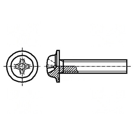Şurub cu flanşă M3x10 Cap buton Phillips PH2 | Electronic-mag.ro | Componente Electronice