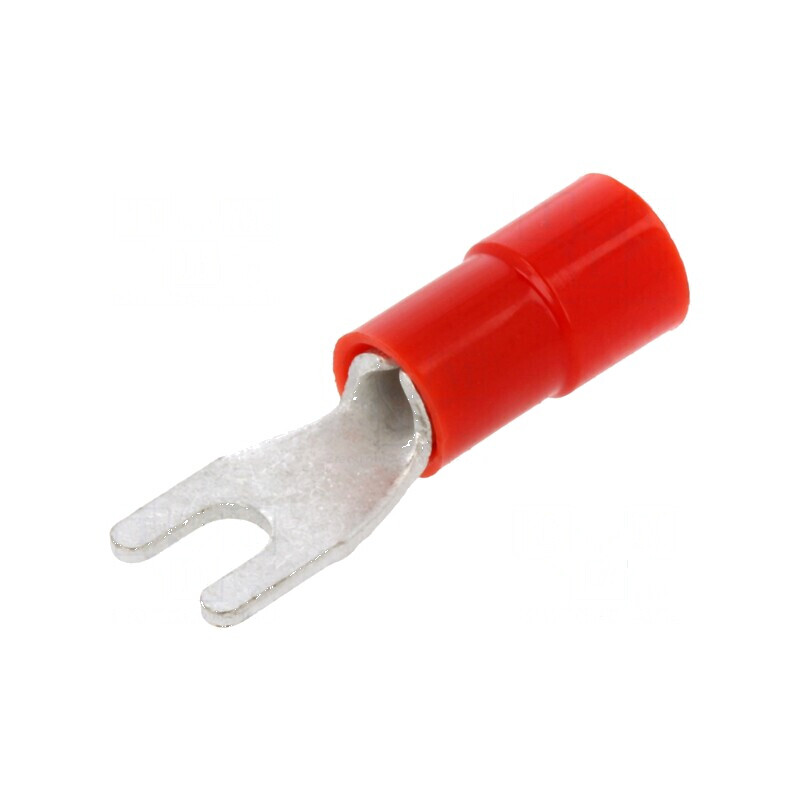 Vârf furcă M2,5 Ø 2,6mm pentru cablu izolat 0,25-1,5mm2 | Electronic-mag.ro | Componente Electronice