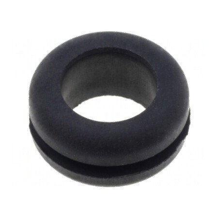 Manșon din gumă neagră Ø 10mm, Ø orificiu 7,6mm | Electronic-mag.ro | Componente Electronice