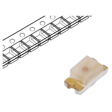 LED SMD 0603 galben 2,8÷8mcd 1,6x0,8x0,6mm 170° 20mA 52mW | Electronic-mag.ro | Componente Electronice