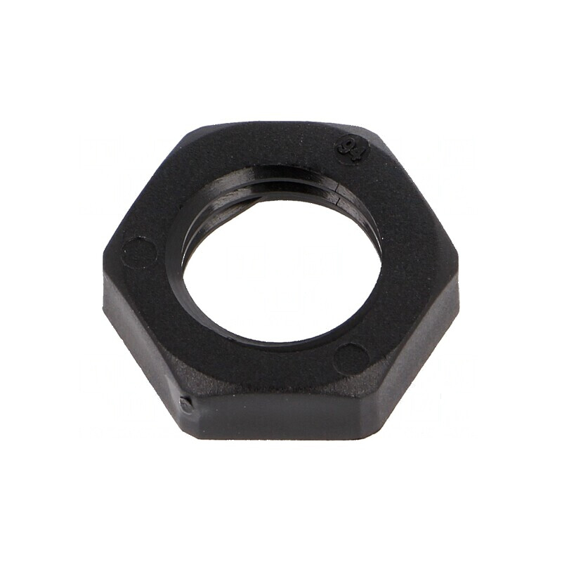 Piuliță M12 poliamidă 5mm Cheie 17mm neagră -40÷100°C | Electronic-mag.ro | Componente Electronice