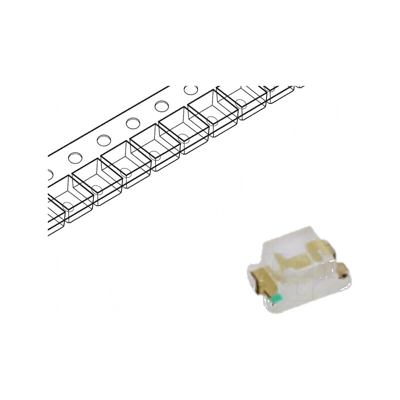 LED SMD 0805 Verde 720mcd 120° 20mA 520nm | Electronic-mag.ro | Componente Electronice