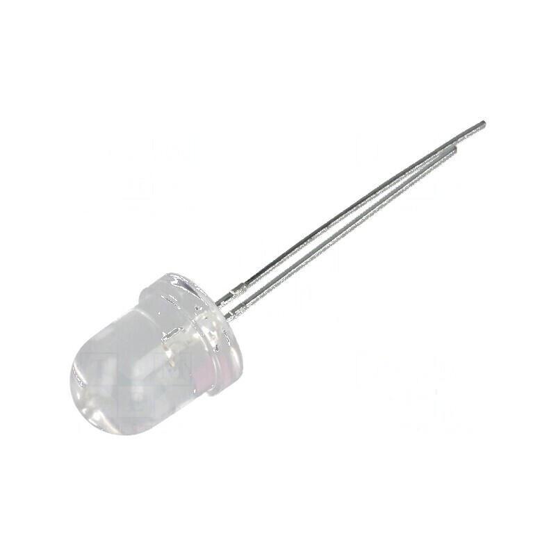 LED 8mm ambră 1000-1700mcd 30° convex | Electronic-mag.ro | Componente Electronice