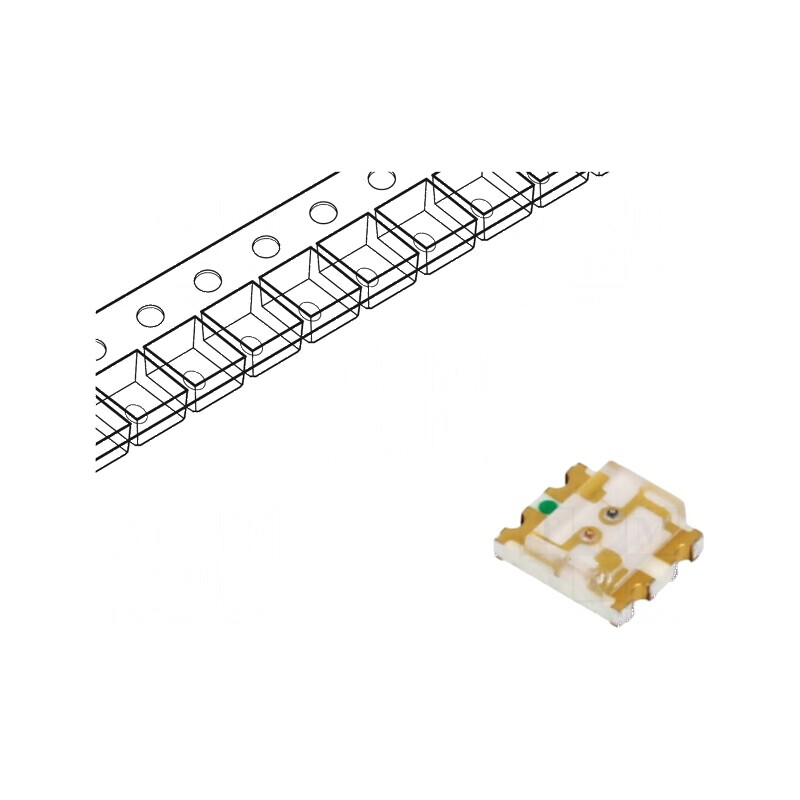 LED SMD 3227 roșie/galben-verde 3,2x2,7mm 120° | Electronic-mag.ro | Componente Electronice