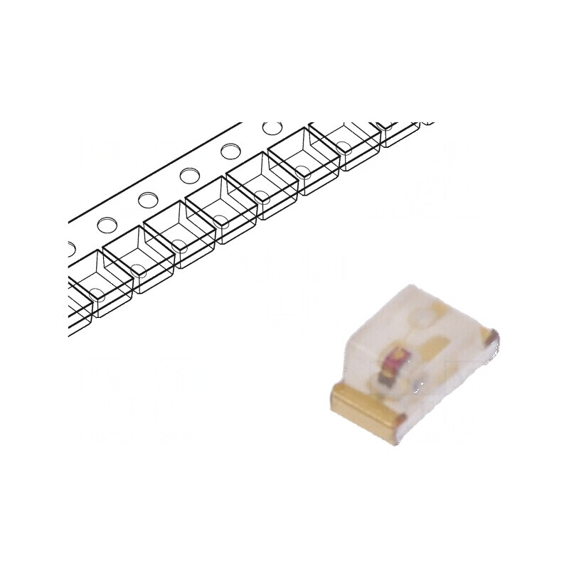 LED SMD 0603 roșie 120-230 mcd 1,6x0,8x0,75 mm 120° 20 mA rolă | Electronic-mag.ro | Componente Electronice