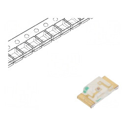 LED SMD 1206 roșie 8-15mcd 3,2x1,6x0,75mm 160° 20mA 617nm | Electronic-mag.ro | Componente Electronice