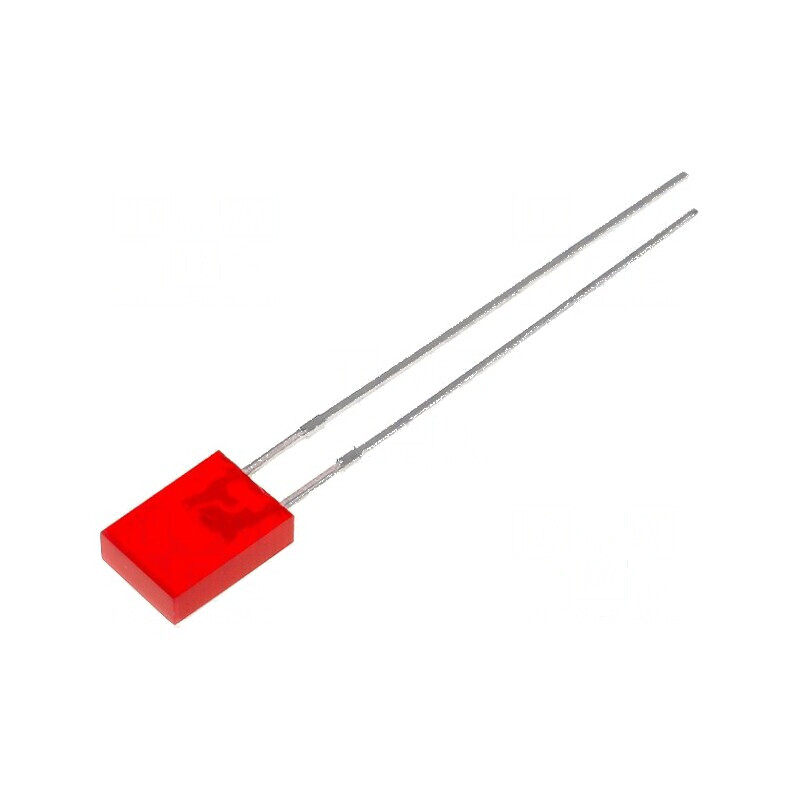 LED dreptunghiular 5x2mm roșu 20mA 110° | Electronic-mag.ro | Componente Electronice