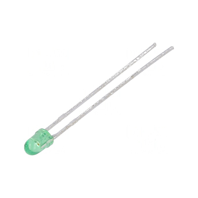 LED 3mm Verde 4÷12mcd 30° Convex | Electronic-mag.ro | Componente Electronice
